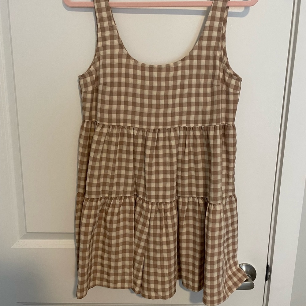 Gingham Romper in Rust